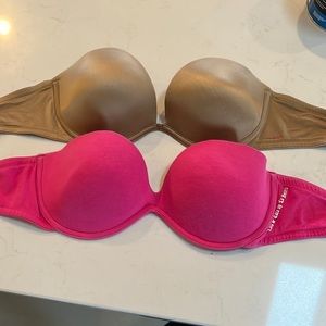 La senza bras size 34 C strapless